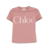 Tricouri Chloé Cotton Crew-Neck T-Shirt Femei