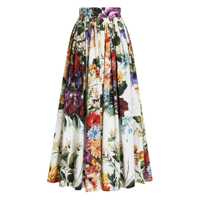 Fuste Dolce & Gabbana High-Waisted Skirt With A Floral Bouquet Print Femei