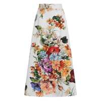 Fuste Dolce & Gabbana Flower Bouquet Print Midi Skirt Femei