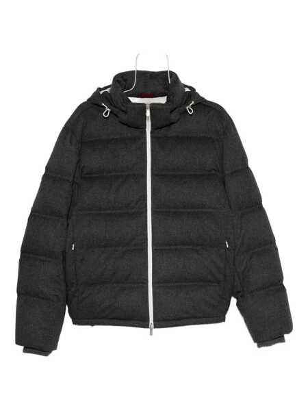 Geci de iarna Brunello Cucinelli Brunello Cucinelli Wool Down Jacket GREY Barbati (BM 18617409) 1