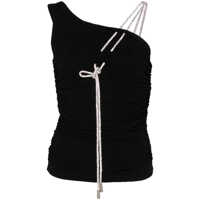 Topuri Off-White Ruched Crepe Top Femei