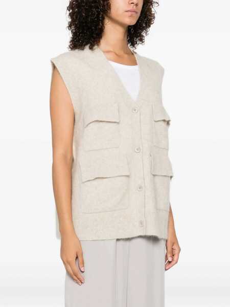 Veste casual P.A.R.O.S.H. Maxi pocket Vest BURRO Femei (BM 18621205) 3
