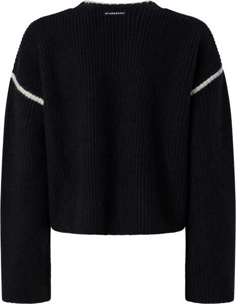 Pulovere Pinko Alicudi Sweater BLU/BIANCO Femei (BM 18621214) 2