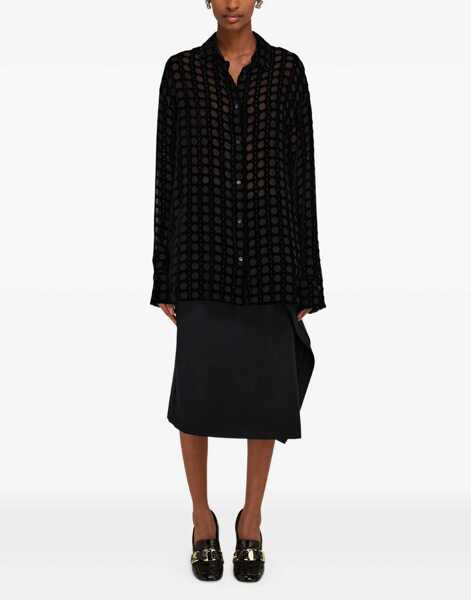 Camasi casual Ferragamo Velvet devor Shirt NERO Femei (BM 18621226) 2