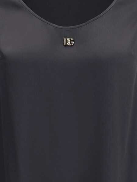 Topuri Dolce & Gabbana Silk Top NERO Femei (BM 18621229) 2