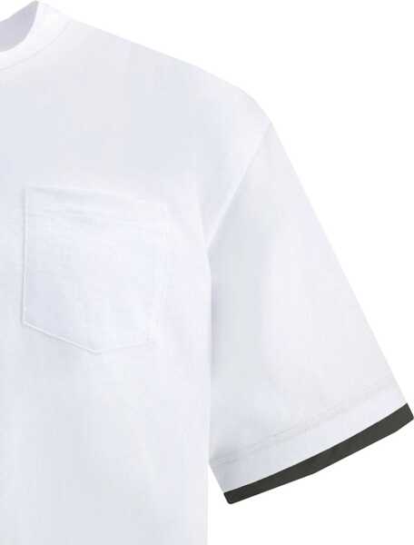 Tricouri Sacai T-Shirt double layers WHITE Barbati (BM 18621241) 3