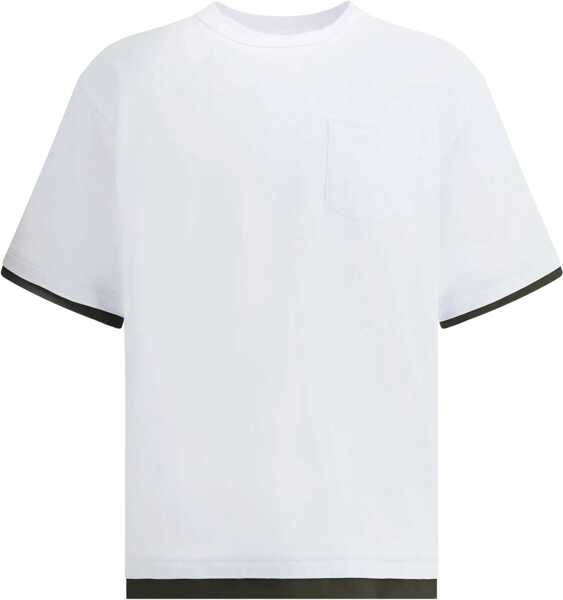 Tricouri Sacai T-Shirt double layers WHITE Barbati (BM 18621241) 1