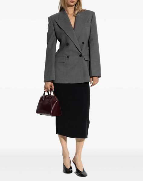 Fuste Givenchy Midi Skirt with pleated detail BLACK Femei (BM 18621247) 2