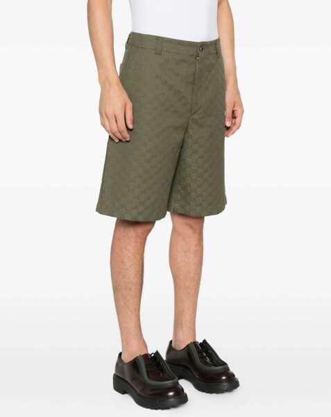 Pantaloni scurti Gucci GG pattern Shorts RUSTY GREEN Barbati (BM 18621262) 3