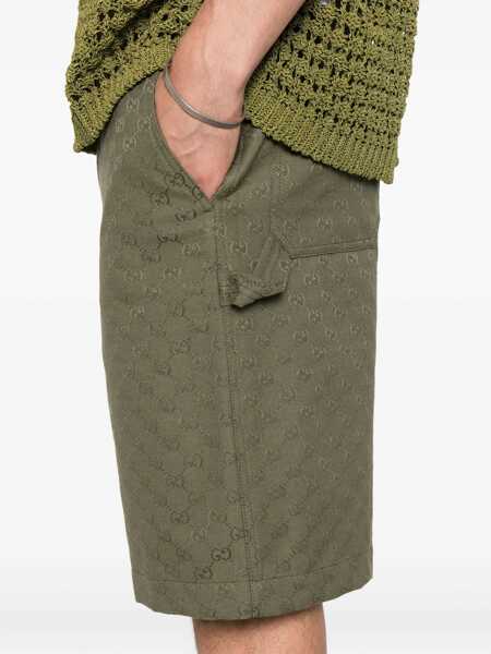 Pantaloni scurti Gucci GG pattern Shorts RUSTY GREEN Barbati (BM 18621262) 5