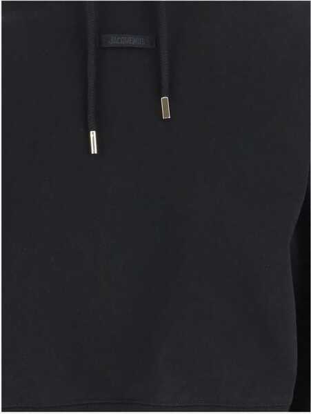 Bluze de trening JACQUEMUS The Grosgrain Hoodie BLACK Femei (BM 18621364) 3