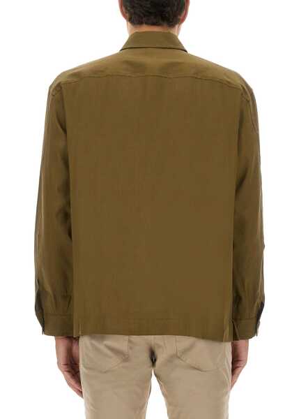 Camasi casual Hugo Boss Stretch Linen And Viscose Shirt BROWN Barbati (BM 18621370) 3