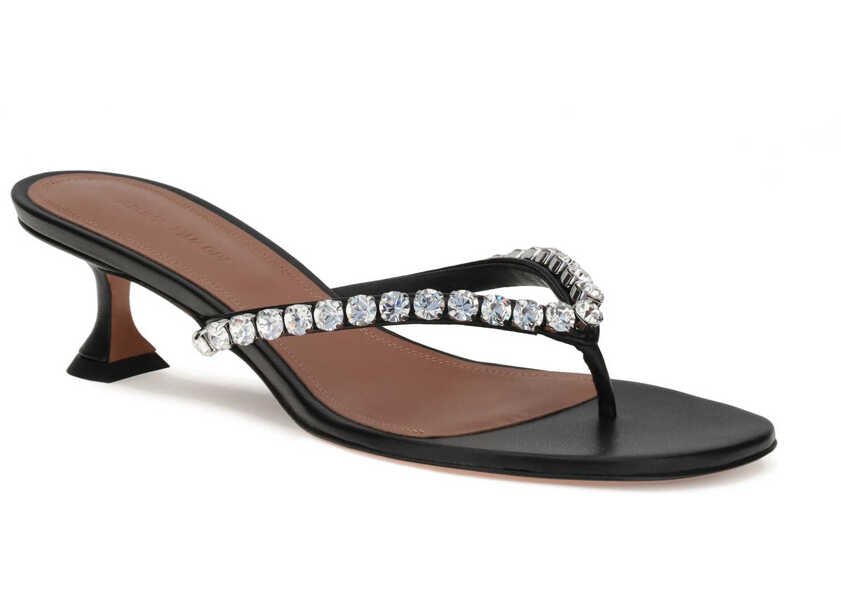 Sandale AMINA MUADDI Gigi Sandals BLACKWHITER CRYSTALS Femei (BM 18621517) 2