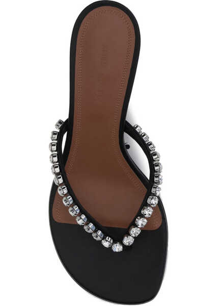 Sandale AMINA MUADDI Gigi Sandals BLACKWHITER CRYSTALS Femei (BM 18621517) 4