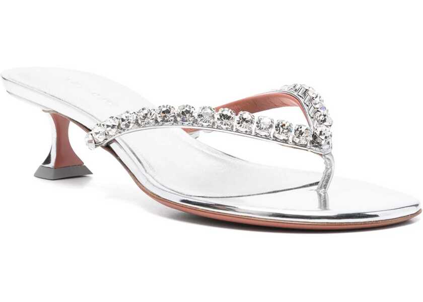 Sandale AMINA MUADDI Gigi Sandals SILVERWHITE CRYSTALS Femei (BM 18621523) 2