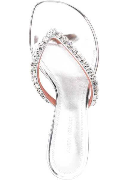 Sandale AMINA MUADDI Gigi Sandals SILVERWHITE CRYSTALS Femei (BM 18621523) 4