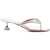 AMINA MUADDI Gigi Sandals SILVER+WHITE CRYSTALS