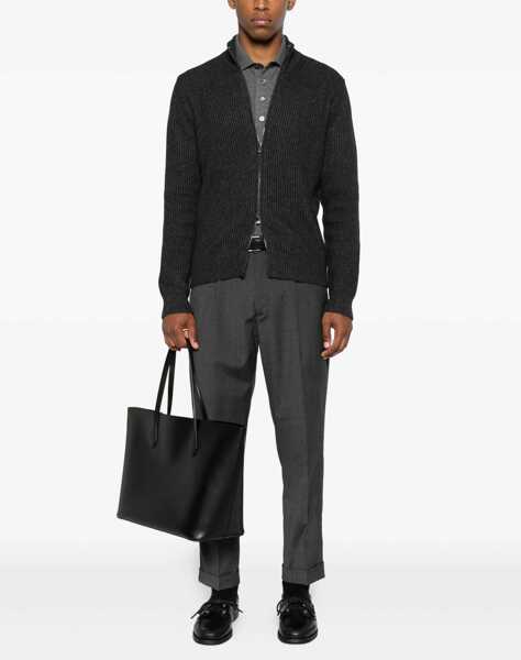 Tricouri Polo Tom Ford Fine Merino Virgin Wool Polo Shirt GREY Barbati (BM 18621541) 2