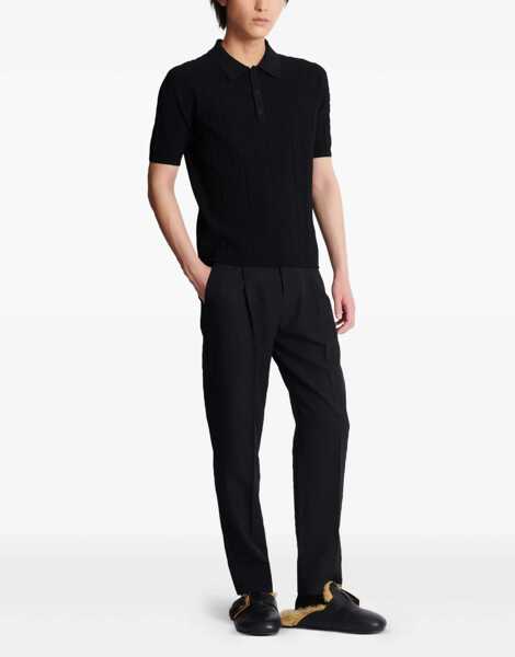 Tricouri Polo Balmain Knitted Polo. BLACK Barbati (BM 18621565) 5