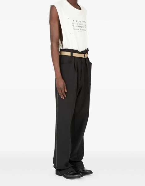 Pantaloni casual Maison Margiela Pants With Pleats And Belt BLACK Barbati (BM 18621697) 2