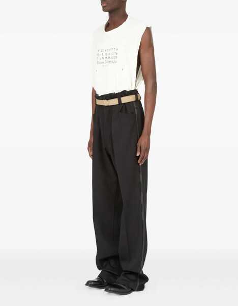 Pantaloni casual Maison Margiela Pants With Pleats And Belt BLACK Barbati (BM 18621697) 3