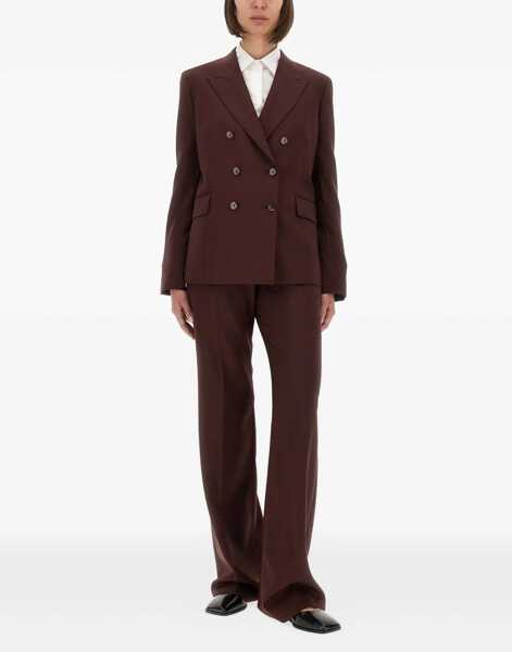 Pantaloni casual Paul Smith Wool Bootcut Pants BORDEAUX Femei (BM 18621736) 2