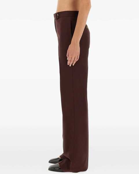 Pantaloni casual Paul Smith Wool Bootcut Pants BORDEAUX Femei (BM 18621736) 3