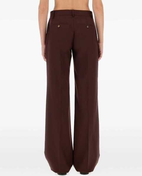 Pantaloni casual Paul Smith Wool Bootcut Pants BORDEAUX Femei (BM 18621736) 4