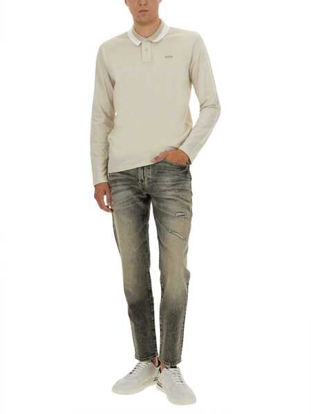 Tricouri Polo Hugo Boss Polo Shirt Peoxfordlong BEIGE Barbati (BM 18621739) 2