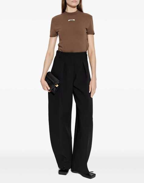 Tricouri JACQUEMUS The Grosgrain Shirt BROWN Femei (BM 18621745) 2