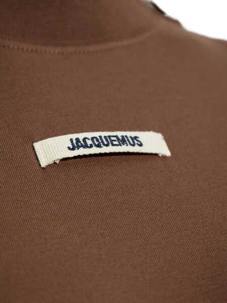 Tricouri JACQUEMUS The Grosgrain Shirt BROWN Femei (BM 18621745) 5