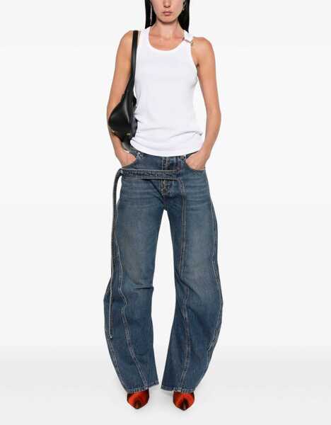 Bluze Jean Paul Gaultier Tank Top With Piercing WHITE Femei (BM 18621802) 2