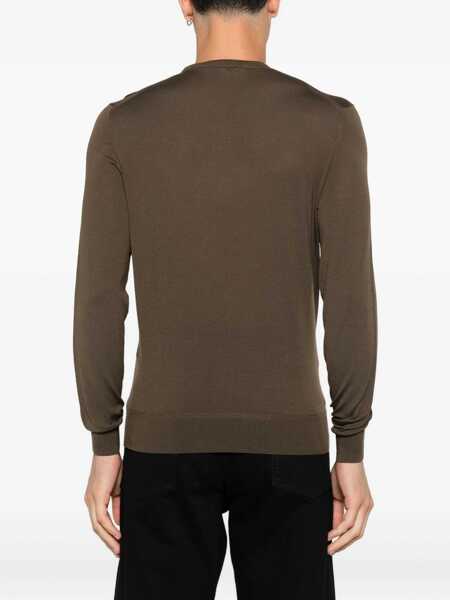 Pulovere Tom Ford Fine Merino Virgin Wool Sweater BROWN Barbati (BM 18621829) 4