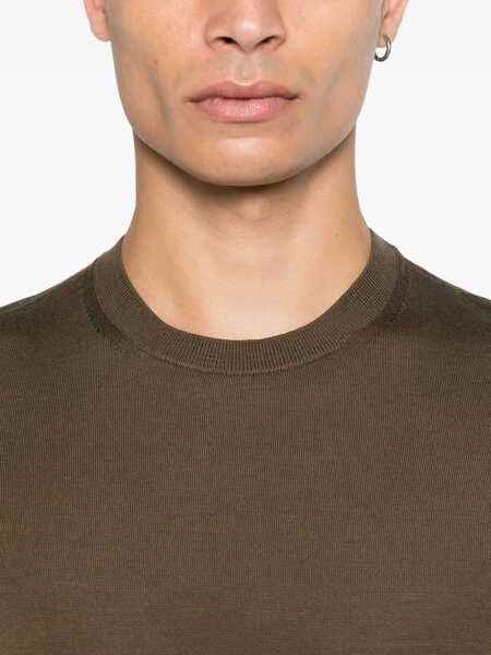 Pulovere Tom Ford Fine Merino Virgin Wool Sweater BROWN Barbati (BM 18621829) 5