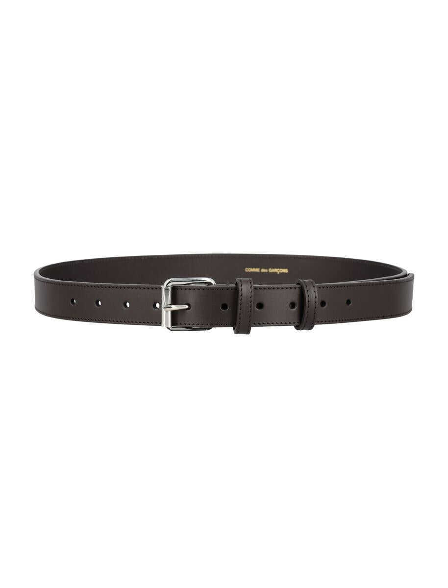 Curele Comme des Garons Comme Des Garons Leather Buckle Belt BROWN Femei (BM 18624693) 2