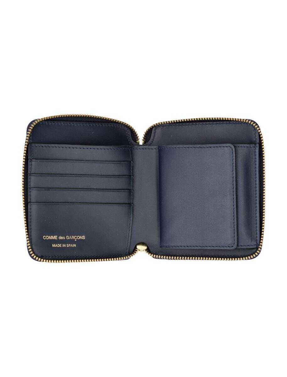 Portofele Comme des Garons Comme Des Garons Vertical Zip Around Wallet NAVY Femei (BM 18624705) 3