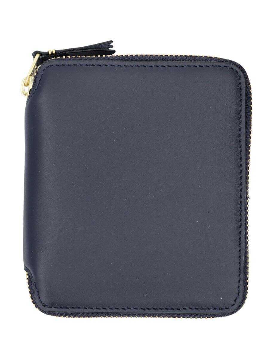 Portofele Comme des Garons Comme Des Garons Vertical Zip Around Wallet NAVY Femei (BM 18624705) 1