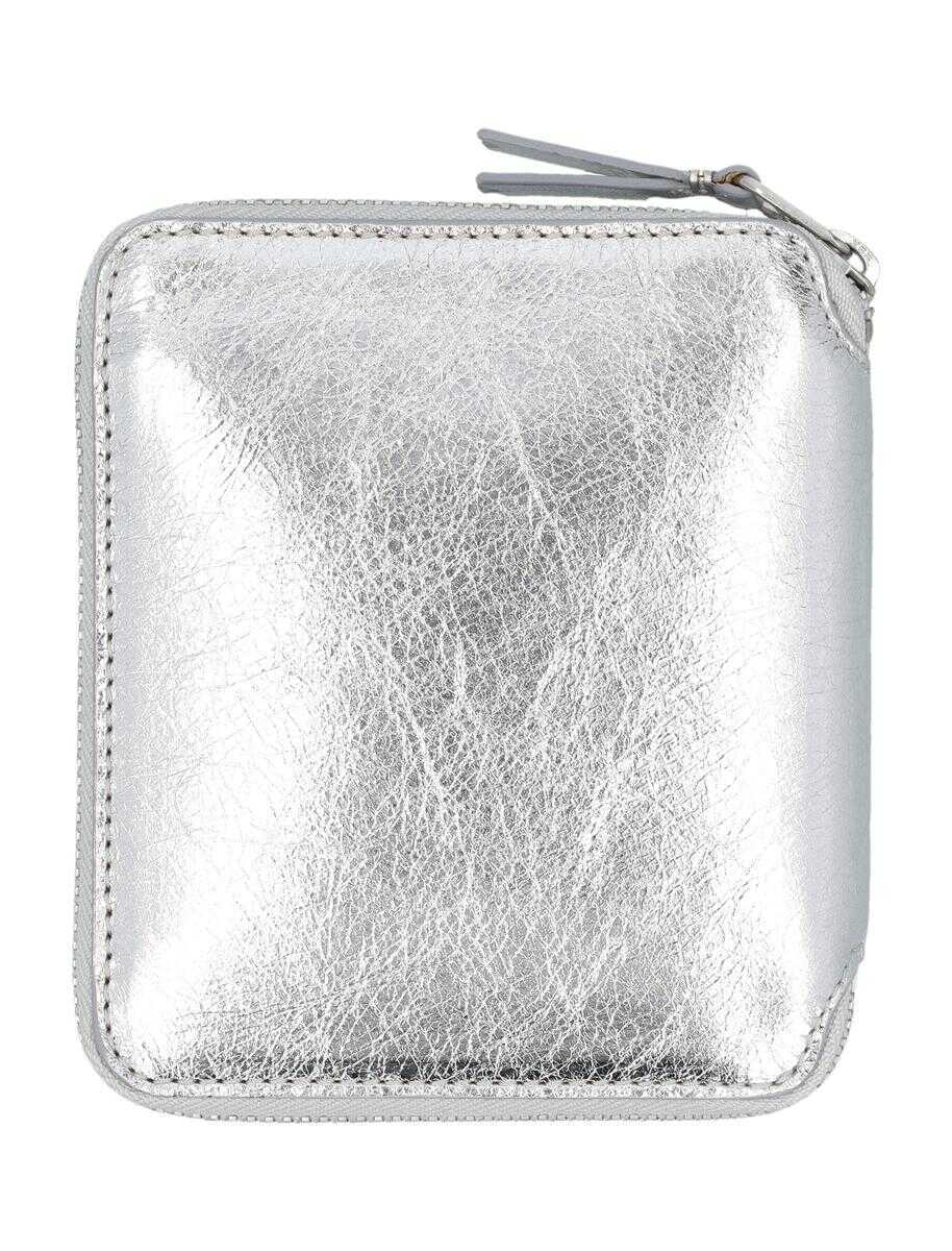 Portofele Comme des Garons Comme Des Garons Metallic Zip Around Wallet SILVER Femei (BM 18624714) 2