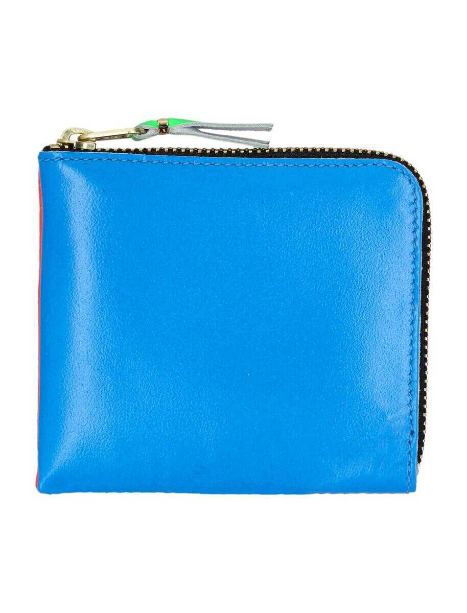 Portofele Comme des Garons Comme Des Garons Super Fluo Small Zip Coin Wallet BLUE/ORANGE Femei (BM 18624747) 1