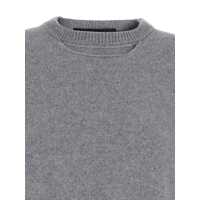 Imbracaminte Dama pagina 566 - Pulovere FEDERICA TOSI Grey Sweater With Dropped Shoulder And Three-Quarter Sleeve In Wool And Cashmere Blend Woman GREY Femei (BM 18625044) - B-mall.ro