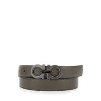 Curele Grey Reversible Belt With Gancini Buckle In Leather Man Barbati