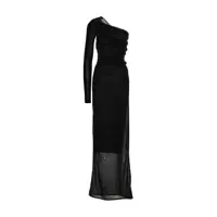 Rochii Saint Laurent Draped Long Dress Femei