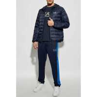 Geci de iarna pentru Barbati - Geci de iarna EA7 Ea7 Emporio Armani Hooded Ultra-Light Down Jacket BLUE Barbati (BM 18627063) - B-mall.ro