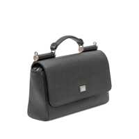 Genti de umar Dolce & Gabbana pentru Barbati - Genti de umar Dolce & Gabbana Sicily Black Crossbody Bag With Adjustable And Removable Shoulder Strap And Logo Plaque On The Front In Leather Man... (BM 18627930) - B-mall.ro