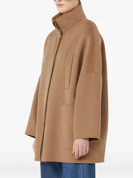 Paltoane Max Mara S Max Mara Carlah Virgin Wool Coat Brown Femei (BM 18628149) 2