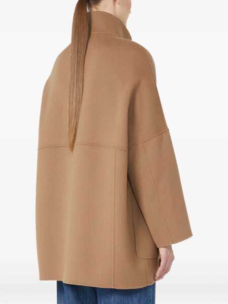 Paltoane Max Mara S Max Mara Carlah Virgin Wool Coat Brown Femei (BM 18628149) 3