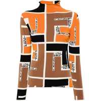 Pulovere Fendi Printed High-Neck Top Femei