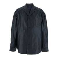 Camasi Dark Blue Shirt With Classic Collar And Chest Pocket In Cotton Man Barbati