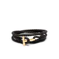 Bratari Tom Ford T-Braided Leather Bracelet Barbati