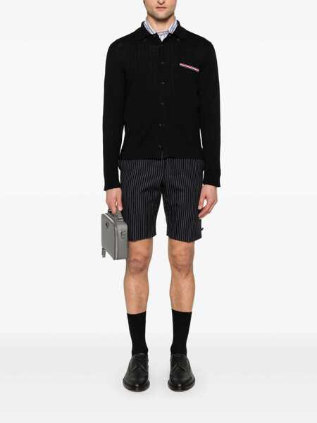 Cardigane Thom Browne Thom Browne Button Down Cardigan Black Barbati (BM 18630939) 2
